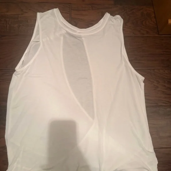 Athleta White Draped Sleeveless Top - Picture 3 of 6